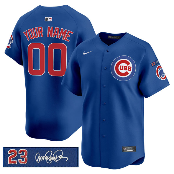 Men's Chicago Cubs Active Player Custom Royal 'Ryne Sandberg Tribute' Vapor Limited V3 Stitched Baseball Jersey Men's Chicago Cubs Active Player Custom Royal 'Ryne Sandberg Tribute' Vapor Limited V3 Stitched Baseball Jersey